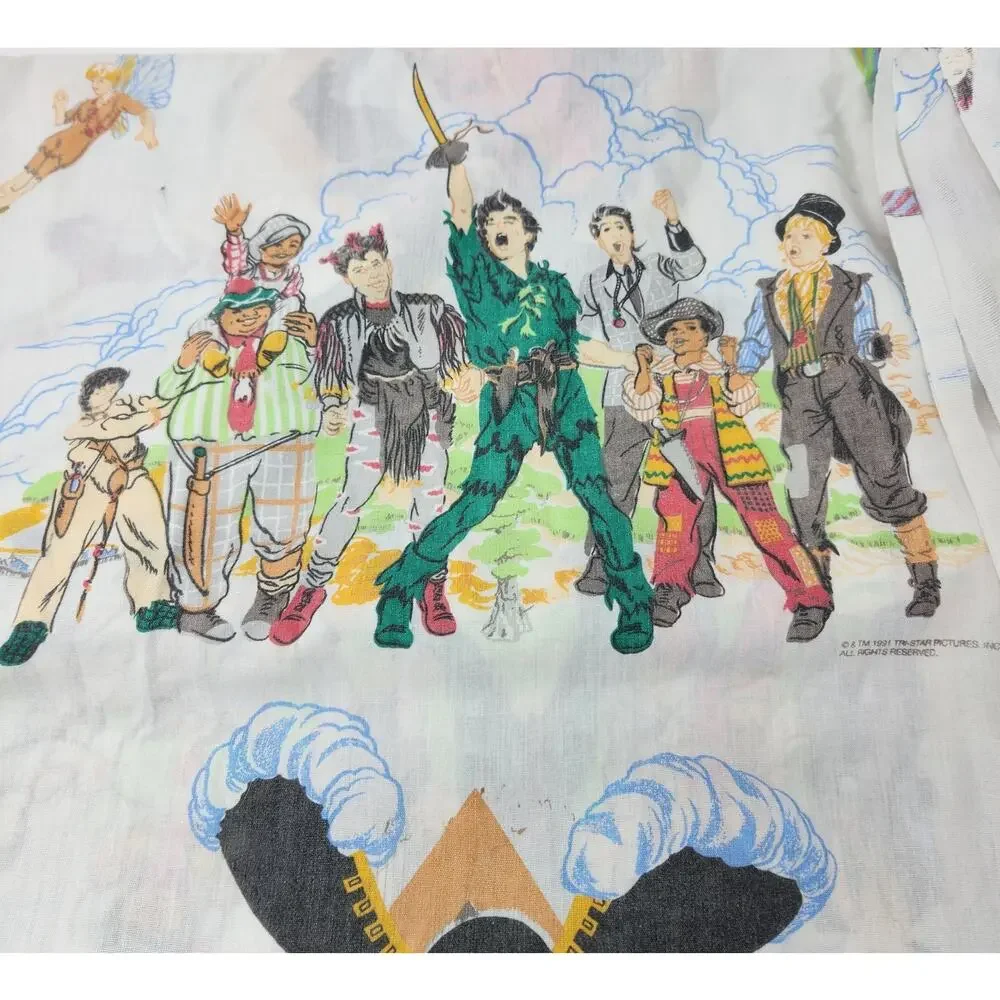 RARE Vtg 1991 HOOK Movie Sheet Set Robin Williams Peter Pan Lost Boys Tinkerbell